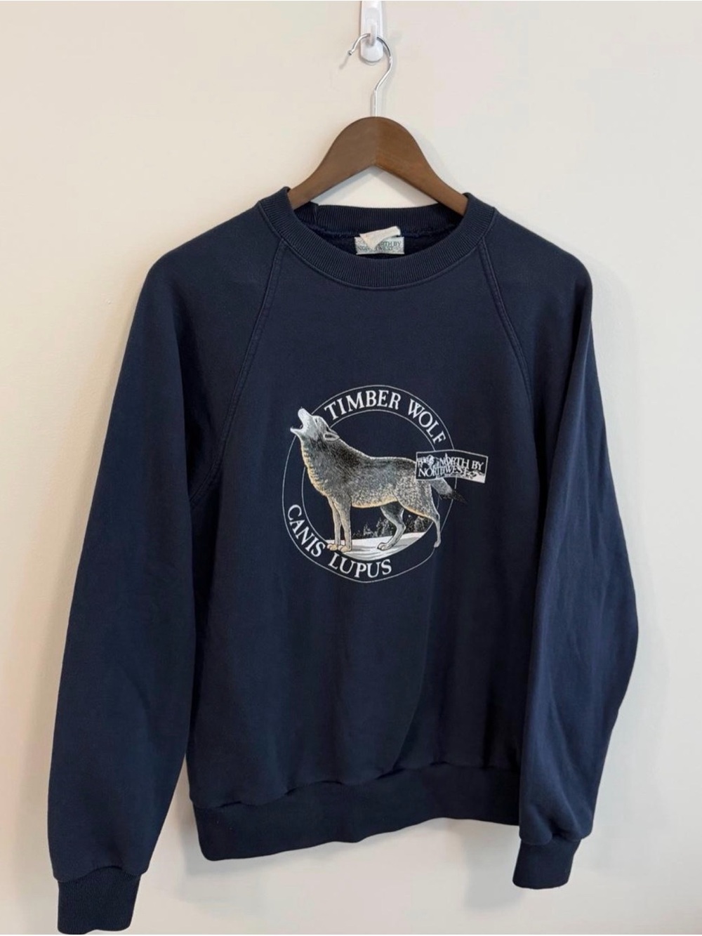 Vintage North by Northwest Timber Wolf Crewneck - Boxy Medium